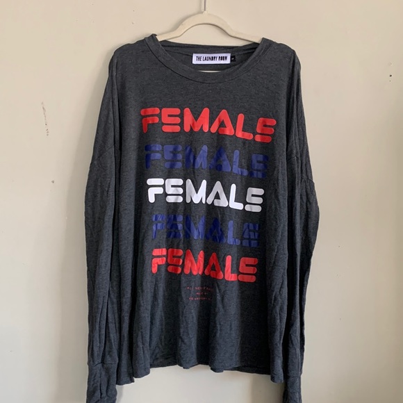 The laundry room female grey long sleeve top size small - Picture 1 of 4